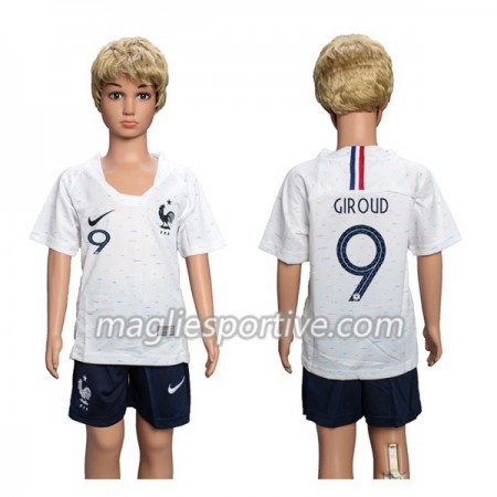 Completo Calcio Francia Giroud 9 Bambino Divisa Trasferta Mondiali 2018